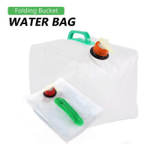 20L Foldable Water Container Bag with Faucet, BPA Free PVC Fabric for Outdoor Camping Hiking Fishing