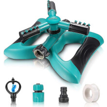 Adjustable Kids Lawn Sprinkler with 360 Rotating Irrigation & Brass Connector