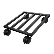 Supporto per piante resistente con ruote per uso interno ed esterno, portavaso in rattan facile da montare