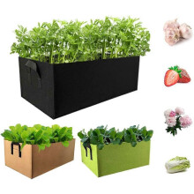 Rectangular Non-Woven Plant Grow Bag 40x30x20cm, Foldable with Handle for Balcony Garden