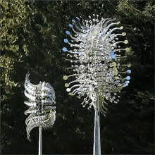 Metal Windmill Spinner, Kinetic Outdoor Garden Decoration for Patio & Lawn