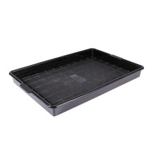 Bloempotonderzetter van Root Control, 3 stuks, zwarte plastic plantenorganizer met handvatten, 33,5x23,5x3 cm