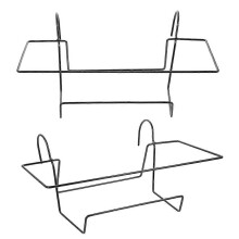 Portavaso sospeso in metallo nero per balcone e giardino, confezione da 2, 41 cm
