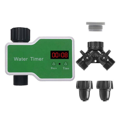 Dual Outlet Garden Water Timer Automatic Programmable Controller for Outdoor Lawn Irrigation