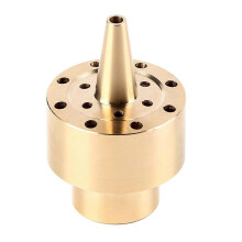 Brass Fountain Spray Head for Porous Diffusion, 1/4 Inch Golden Nozzle for Garden Pond