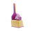 Large Cat Litter Scoop with Holder, Wall-Mount Storage, Durable Triangular Design, Purple 1