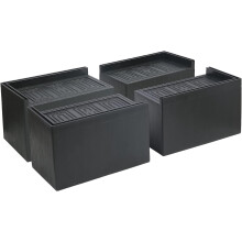 Bettfüße, kompatibel mit Möbeln, Schreibtischen, Couches, Sofas, Tischen, Stühlen, 7,6 oder 12,7 cm Höhe, Tragkraft bis 5000 kg, 4er-Set, Schwarz