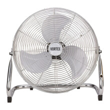 18 Inch Vortex Floor Fan Chrome Metal Air Circulator 3 Speed Free Standing Fan UK