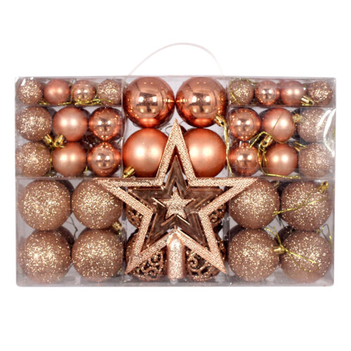 Shatterproof Christmas Ball Ornaments Blue Silver 101pcs