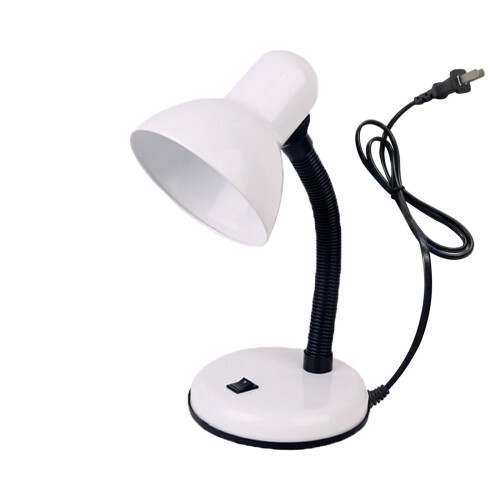 White Table Lamp Clamp Design 5.46x5.46x7.22 in