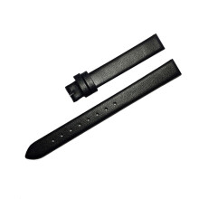 Pulseira de couro ultrafina PATKAW para relógio feminino, pulseira de reposição para relógio (8 mm, preta)