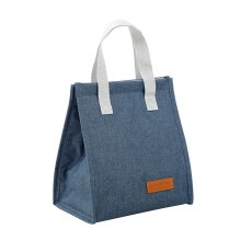 Lancheira térmica reutilizável para homens e mulheres, ideal para trabalho, escola, piquenique e viagens, na cor azul.