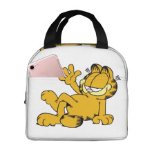 Lancheira térmica do Garfield, fofa e reutilizável, ideal para piqueniques, viagens e atividades ao ar livre.