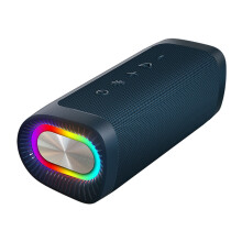 VALSEEL Bluetooth-høyttaler2024, trådløs med RGB-lys, kraftig bass, bærbart lydsystem i stoff, høyt volum, utendørs
