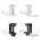 Space Saving Over Ear Headsets Holder Stand-White double hook 2
