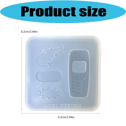 Elegant Mobile Silicone Mold For Artistic Craft Project and 2
