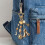 Trendy Y2K Style Keyring With Initial Letter And Star-Gstyle 5