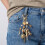 Trendy Y2K Style Keyring With Initial Letter And Star-Gstyle 6