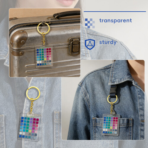 Seasonal Color Analysis Sample Keychain Sturdy Acrylic-1 1