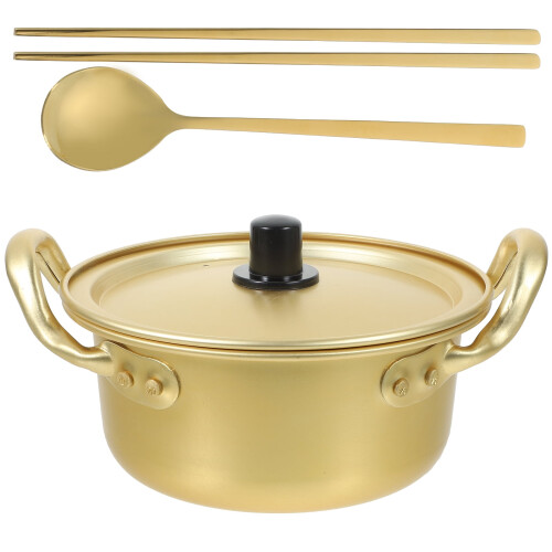 Aluminium Double-Handle Noodle Pot with Spoon