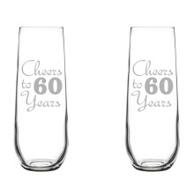 2er-Packung stielose Champagnerflöten (250 ml)