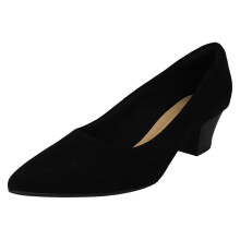 (Black, UK 6) Ladies Clarks Elegant Low Heel Shoe - Teresa Step