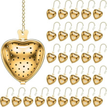 Stainless Steel Heart-Shaped Tea Strainer 30 pcs