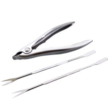 Pedty crab pliers and needles set, stainless steel, 3-piece