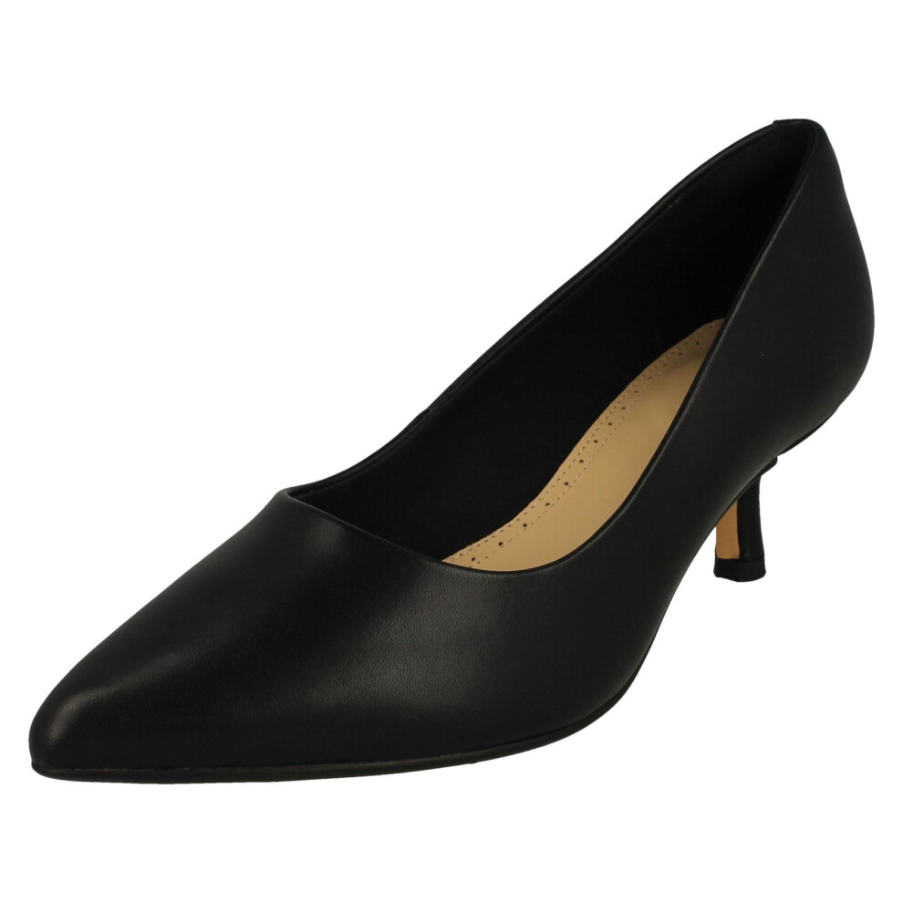 Clarks (, Uk 3) Ladies Mid Heeled Court Shoes - Violet55 Rae Black