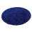 Navy Blue Fluffy Round Area Rug 5 ft 1