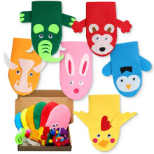 Kit para hacer marionetas de mano de fieltro para niños.