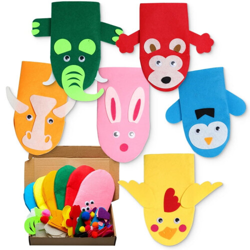 Hand Puppet Making Kit Felt Toy Craft for Kids