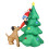 Inflatable Lighted Christmas Tree with Santa and Dog 6ft 1