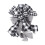Christmas Tree Topper Bow White Black Buffalo Plaid 1 Pack 1