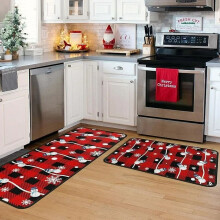 Christmas kitchen rug set 40x60cm and 40x120cm (2 pcs)
