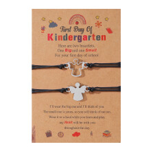 Adjustable Angel Bracelet Set with Back-to-School Card