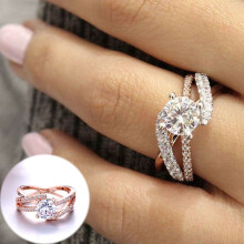 925 Sterling Silver White Sapphire Ring for Women