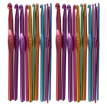 Metal Crochet Hooks Set 24 Pieces with Case