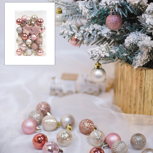 Light Gold Christmas Balls 3cm 33 pcs