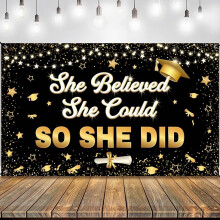 Graduation Banner 2024 Orange Black 72x44 Inch