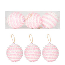 Taotanxi Christmas Ball Ornament Pink 3.15 inch