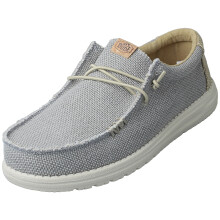 (8) Hey Dude Wally Braided Mens Loafer Shoes in Grey Olive
