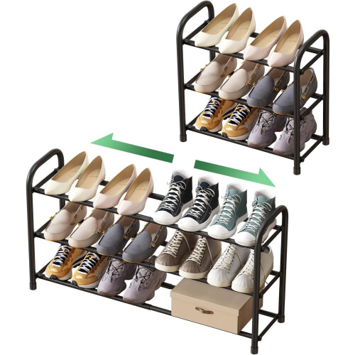 Shoe Rack Metal 4-Tier Expandable