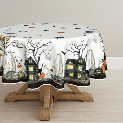 Rund Halloween-dug 60 tommer polyester