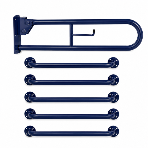Twyford Doc M Grab Bar, Wall Mounted, Heavy Duty, Blue 1