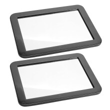 Magnetisk spejl til skabet – sort, 17,5x13,5 cm