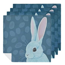 Polyestertygservetter – Elegant kanindesign, 2-pack