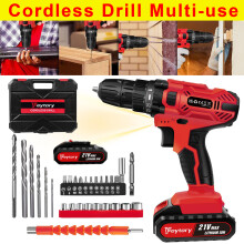 Cordless Drill Driver 21V, Electric Power Hammer Drill Set for DIY, 25+1 Torque, 45N.m, 29PCS Accessories, 2 Speed, LED Light