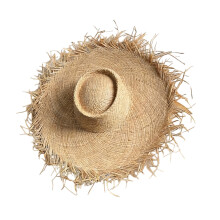 Elegant Distressed Trim Sun Hat Adjustable Breathable Large