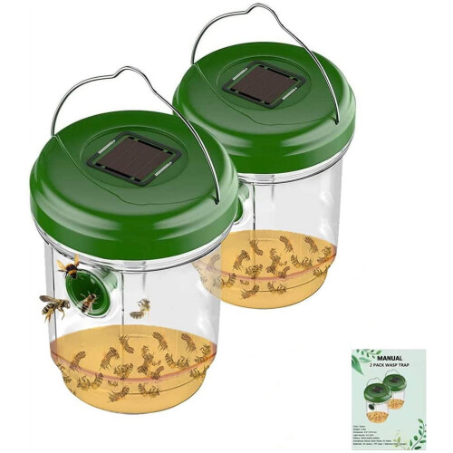Piège à guêpes solaire (lot de 2) pour l'extérieur